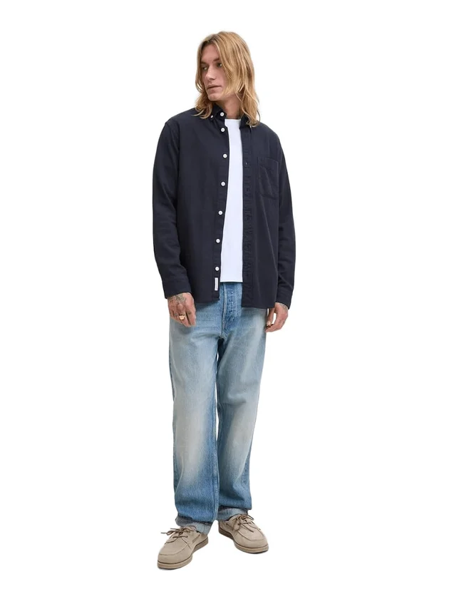 Jprblubrook Twill Solid L S Shirt