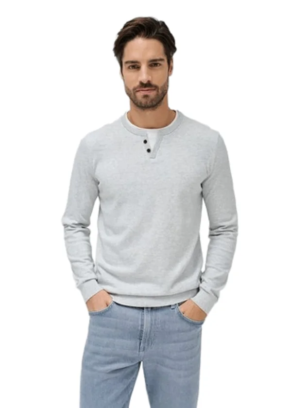 Knit Henley Collar Jersey Details