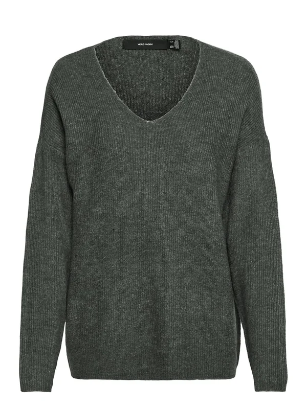Vmcrewlefile Ls V Neck Blouse Noos