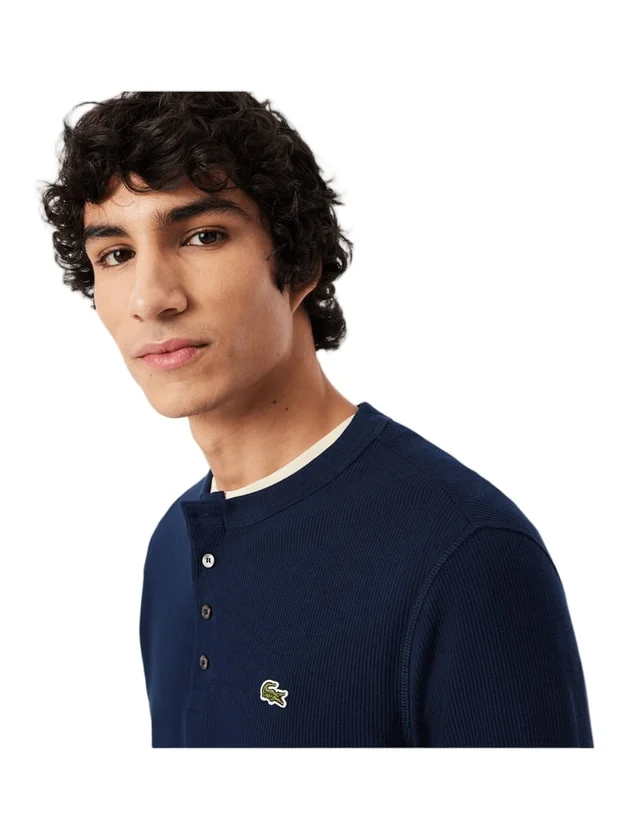 Tee-Shirt Henley Manches Longues