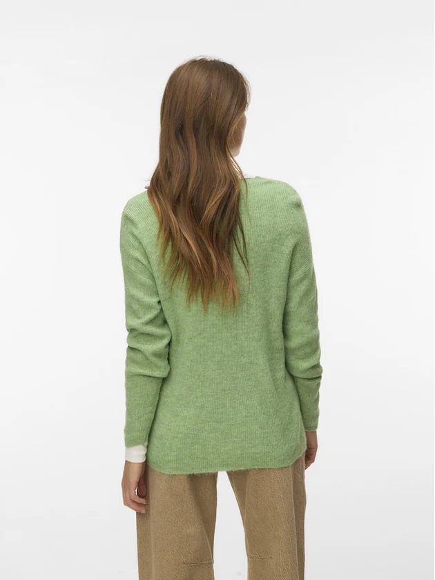 Vmcrewlefile Ls V Neck Blouse Noos