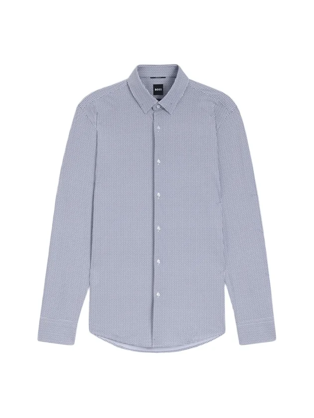 P-Hank Slim Fit Chemise Col Kent Poignets Boutonnés