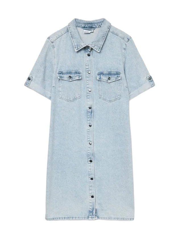 Jennie Ss Short Denim Dress