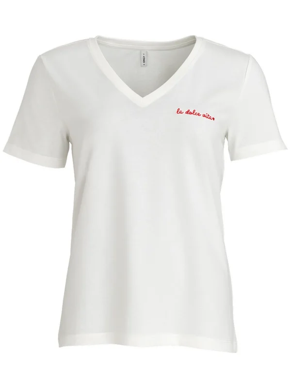 Onceline Life S S V Neck Tee