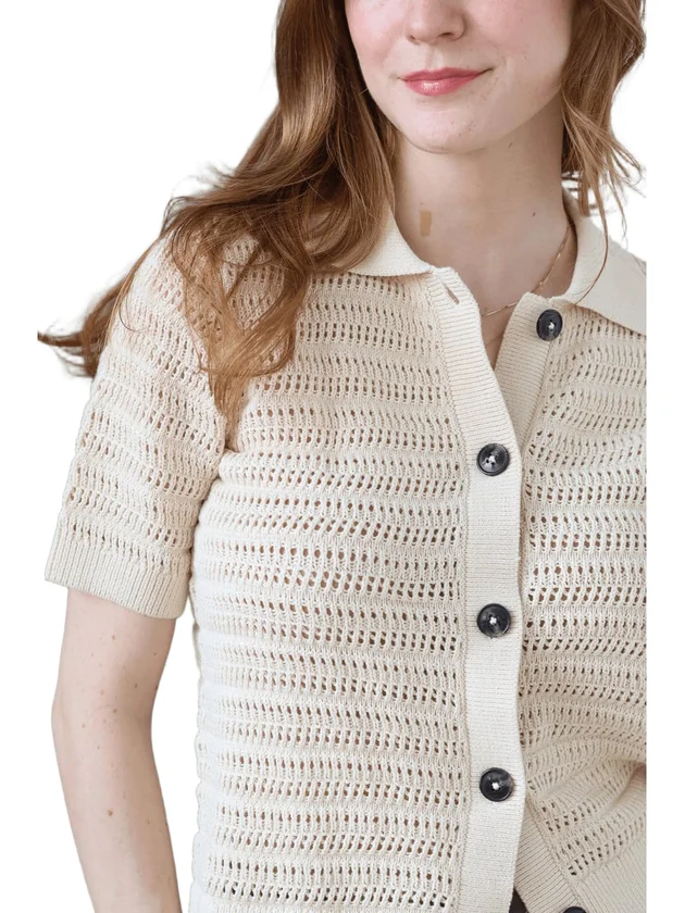 Hayley 2 4 Poloneck Cardigan Boo