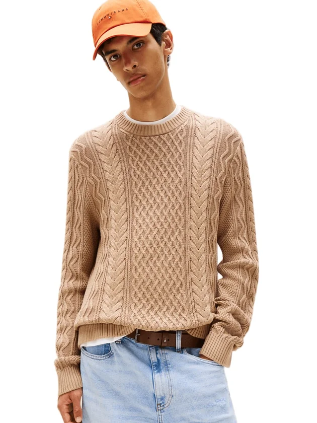 Slm Badge Cable Knit Sweater