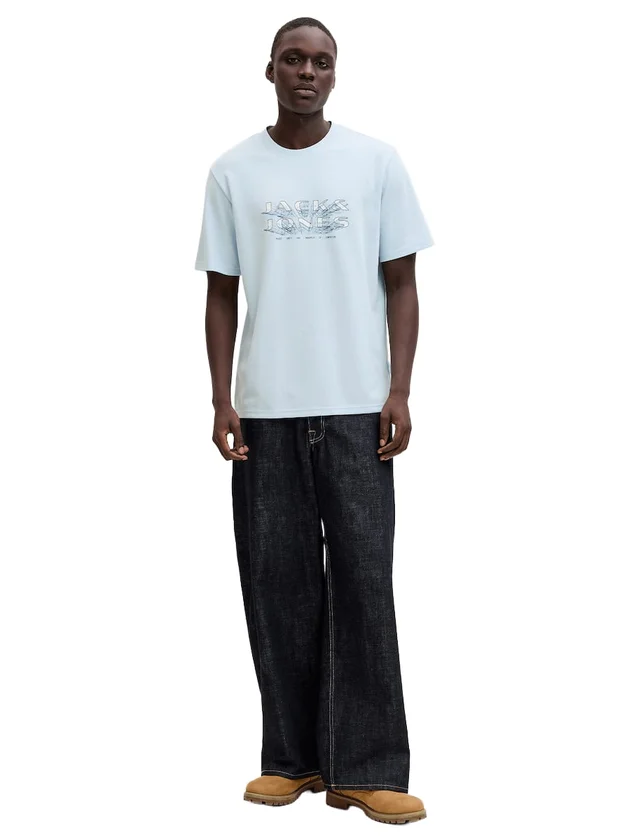 Jcofusion Jj Branding Tee Ss Crew N
