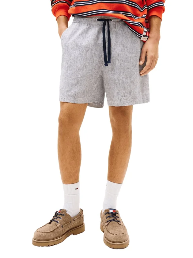 Linen Blend Stripe Short