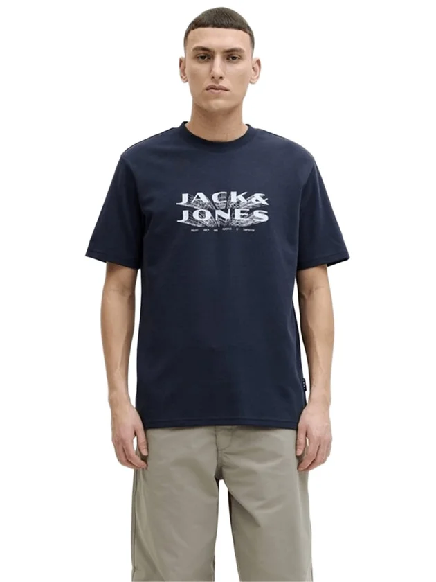 Jcofusion Jj Branding Tee Ss Crew N
