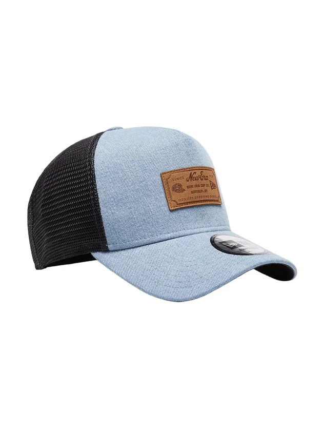 Denim Leather Patch Trucker