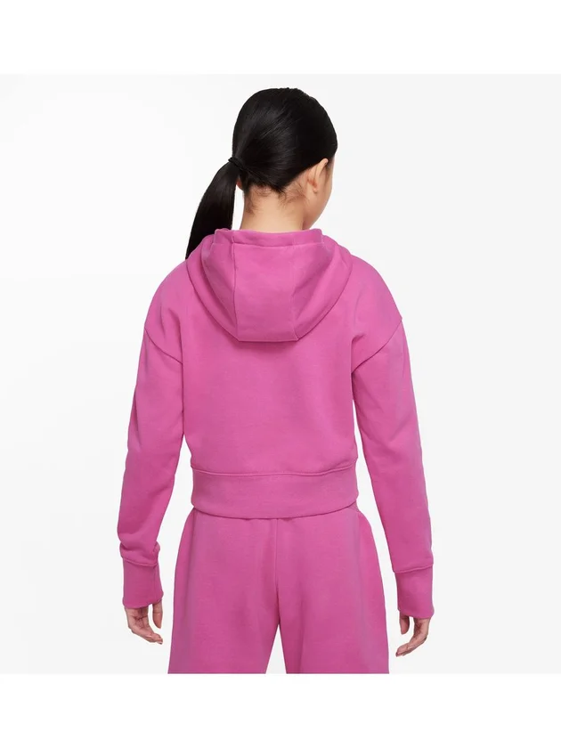 Club Ft Crop Hoodie Hbr