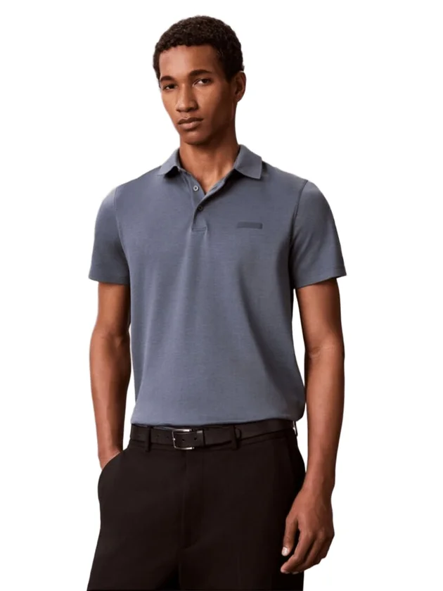 Slim Supima Logo Patch Polo