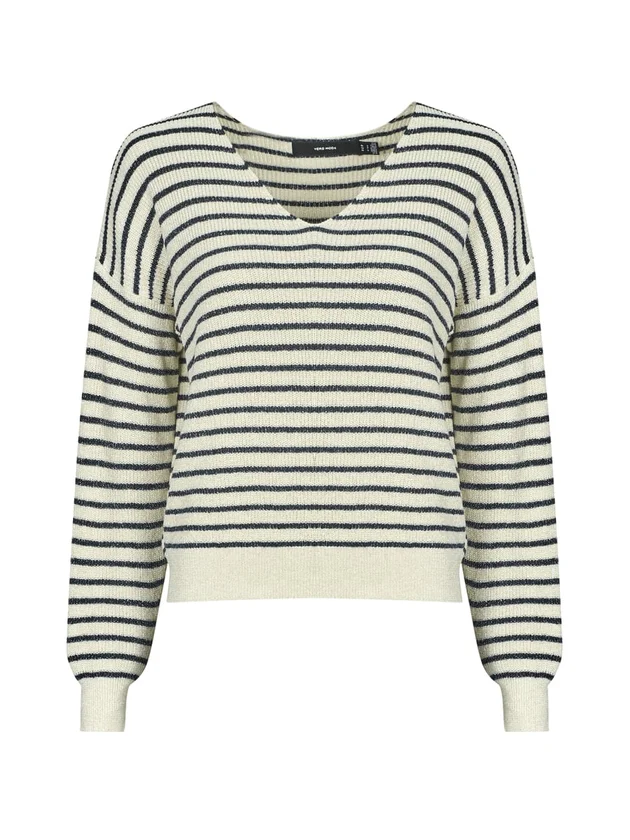 Sun Shine Stripe LS V Neck