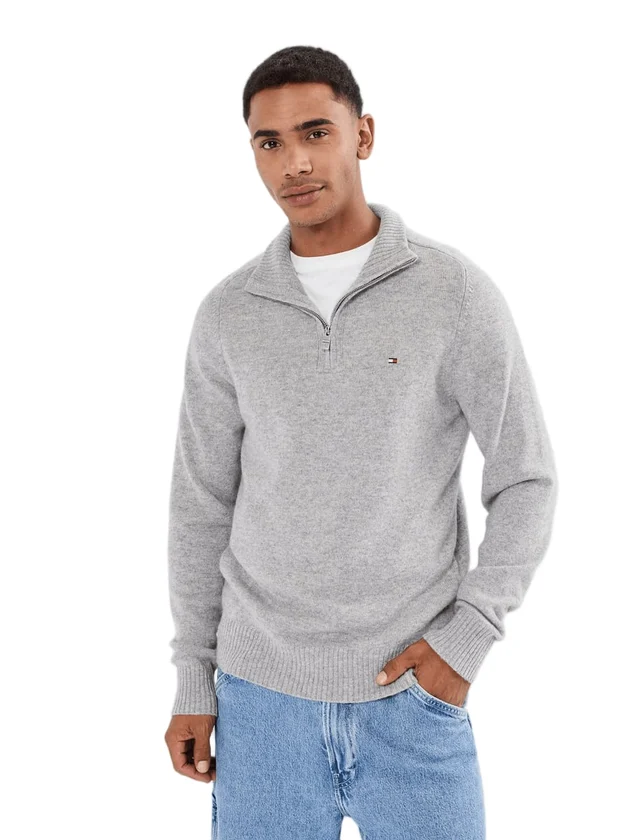 Lambswool Zip Mock