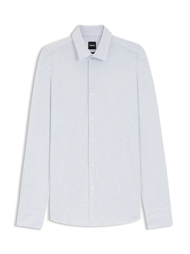 P-Hank Slim Fit Chemise Col Kent Poignets Boutonnés