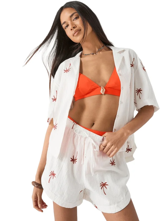 Pckiana Embroidery Shorts Wvn BC