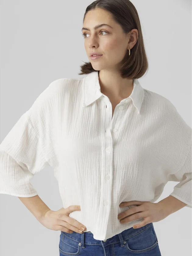 Natali Crop Shirt Wvn Noos