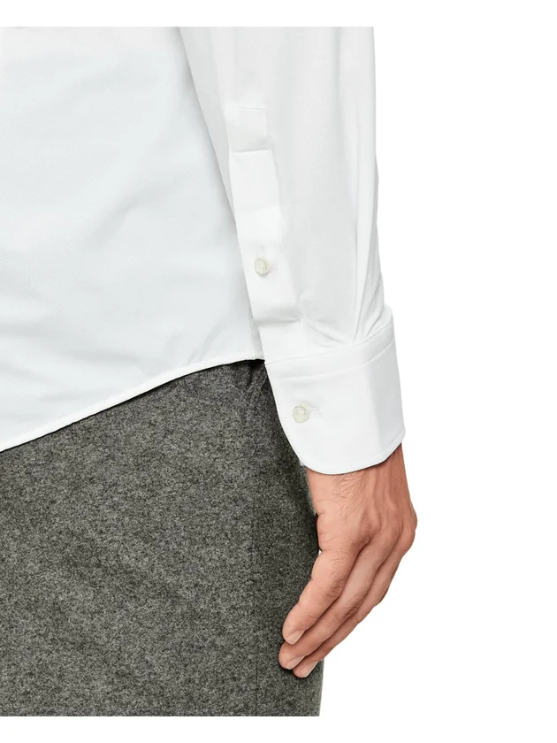 Chemise Col Kent Slim Micro-Motif Stretch