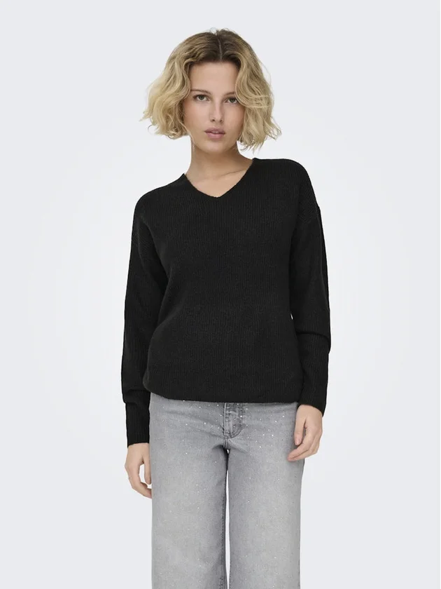 Camilla V Neck L S Pullover Knt Noos