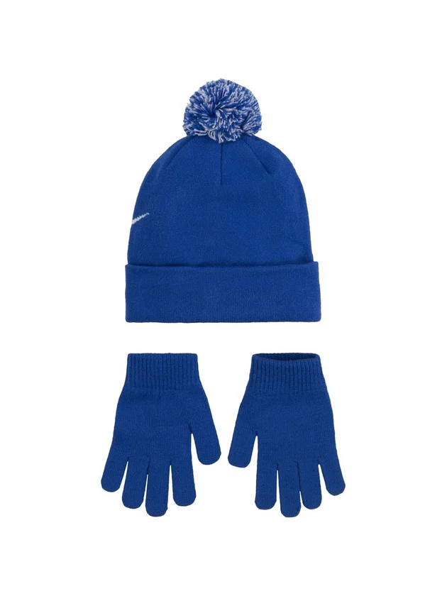 Nan Swoosh Pom Beanie Glv Set