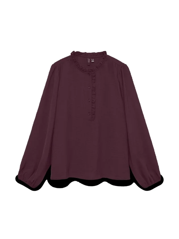 Vmifika Ls O Neck Shirt Wvn Exp Mfo