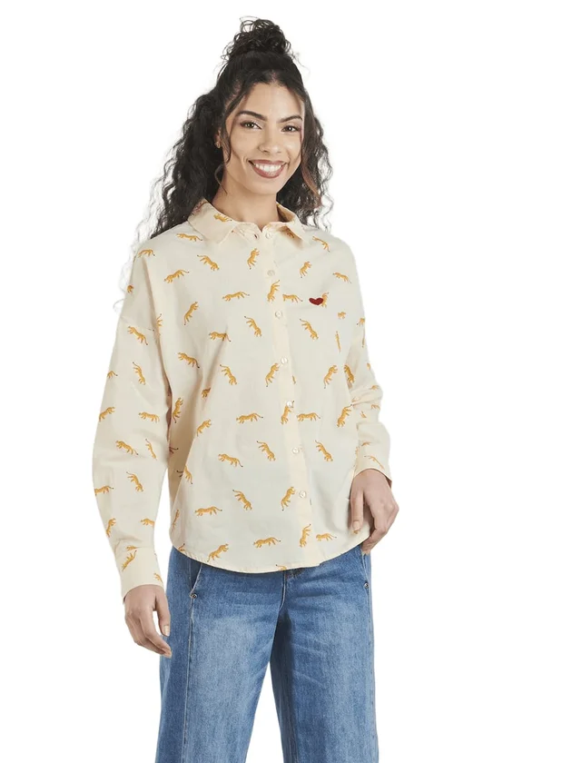 Janna LS Loose AOP Shirt
