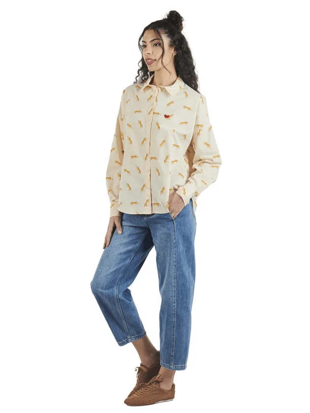 Janna LS Loose AOP Shirt