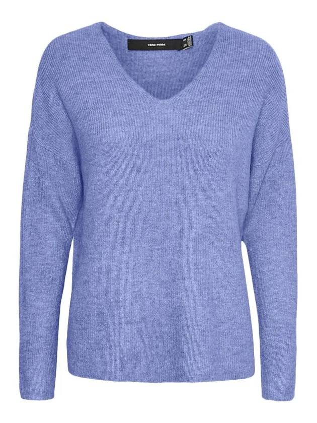 Vmcrewlefile Ls V Neck Blouse Noos