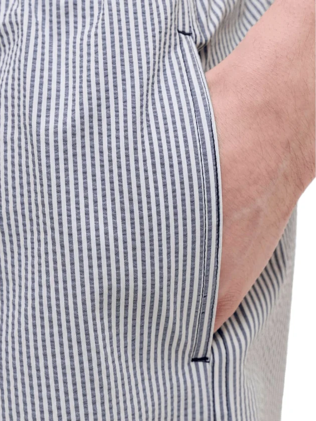 Ocean Seersucker Swim Shorts Ln
