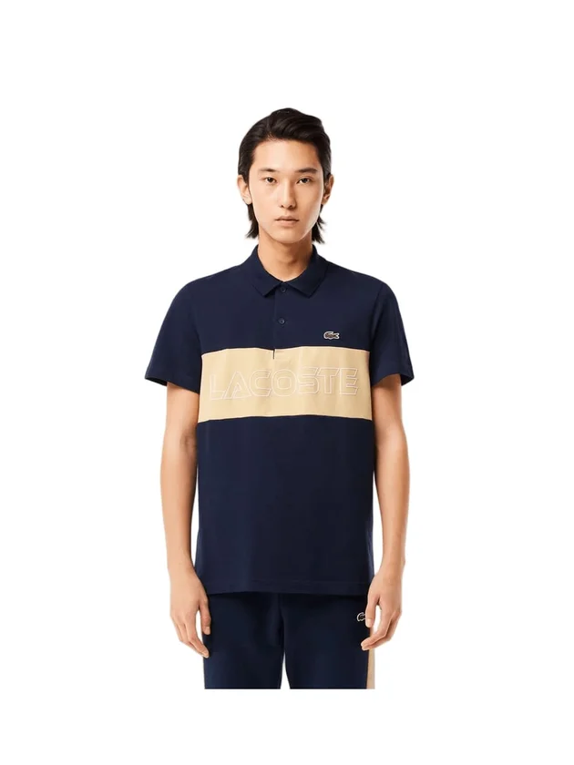Polo Color Block Regular Fit En Mini Piqué Stretch