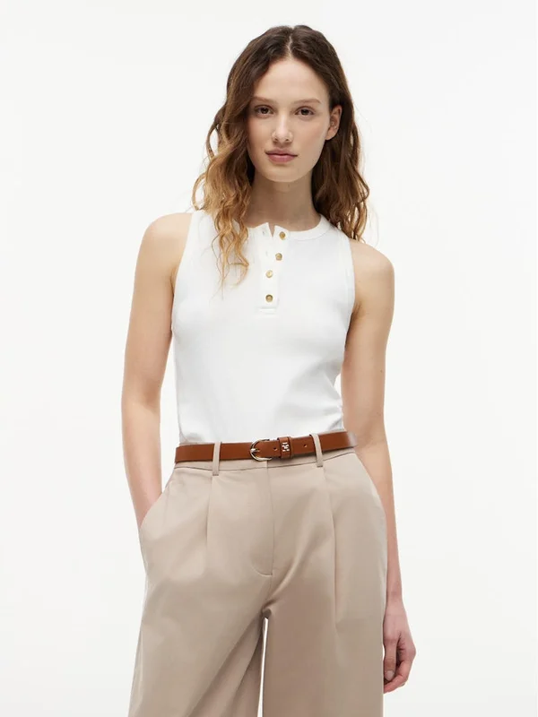 Gold Button Henley T