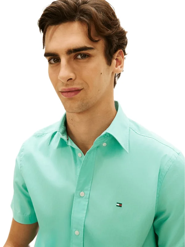 Flex Poplin Solid S S Shirt