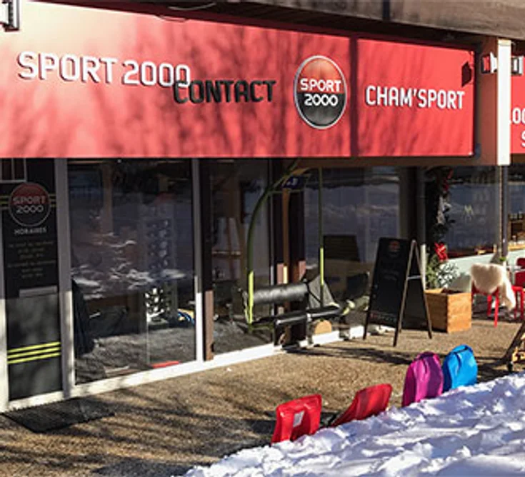 Extérieur du magasin SPORT 2000 CHAMONIX CHAM'SPORT MUMMERY LE PARADIS