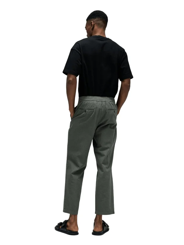 Cotton Linen Jogger Pants Set