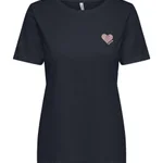 NIGHT SKY / PRINT:ROSE GOLD GLITTER HEART