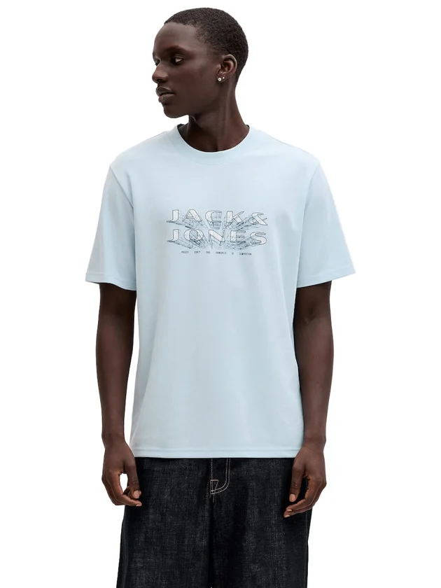 Jcofusion Jj Branding Tee Ss Crew N