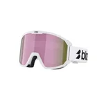 MATT WHITE W BLACK LOGO / BROWN W PINK MULTI