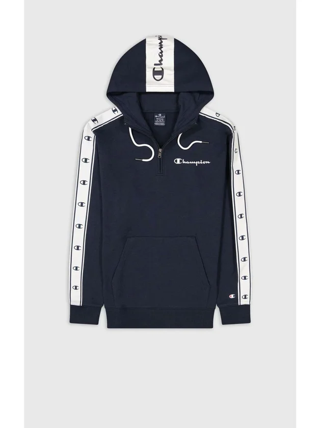 Hooded Half Zip Sweatshirt