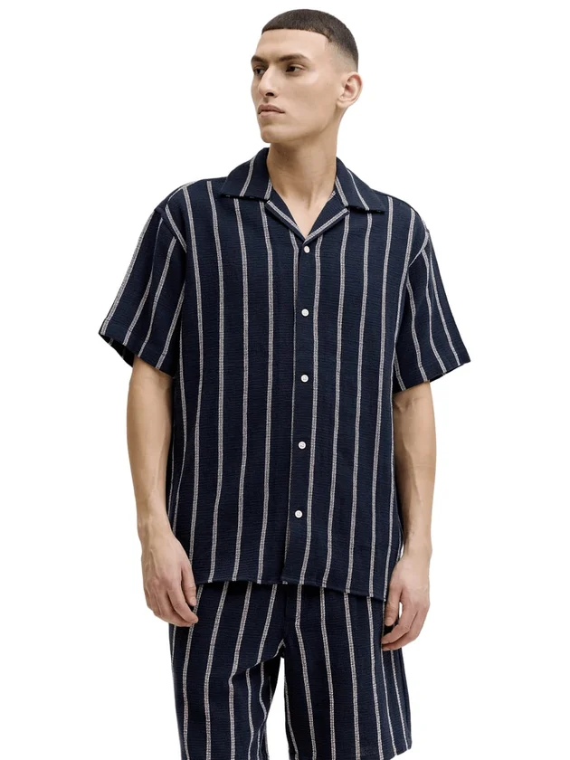 Jjecoba Stripe Resort Shirt Ss Sn