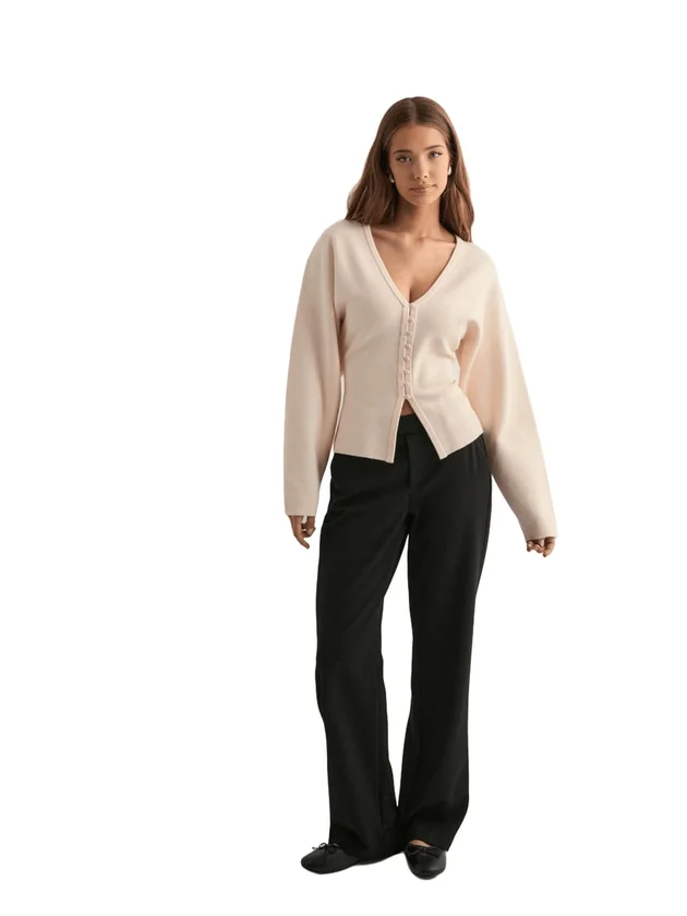 Maya Straight Solid Pant Noos