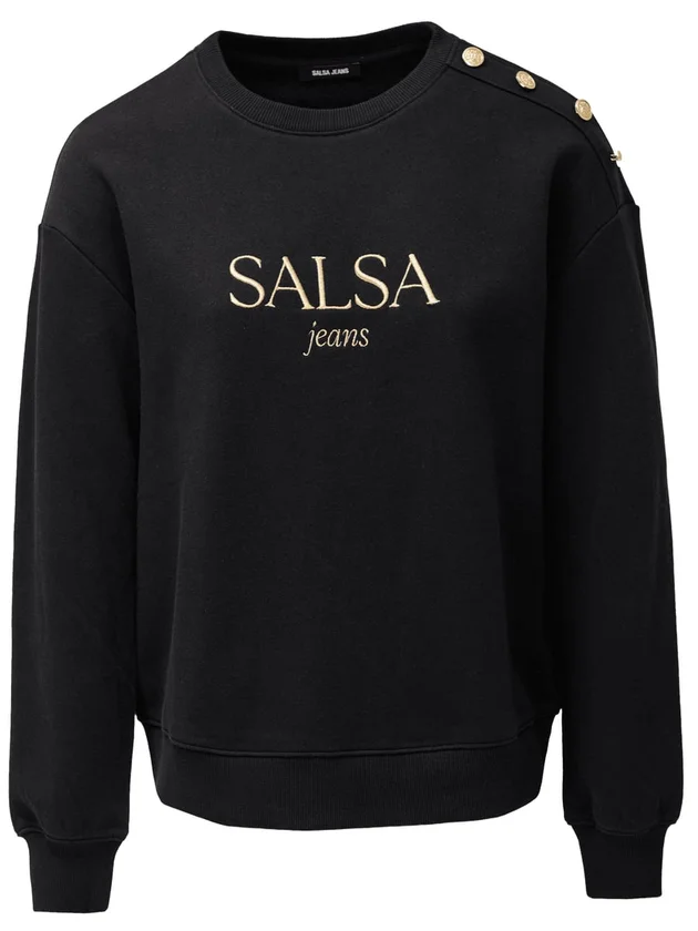 Branding Sweater With Shoulder Button