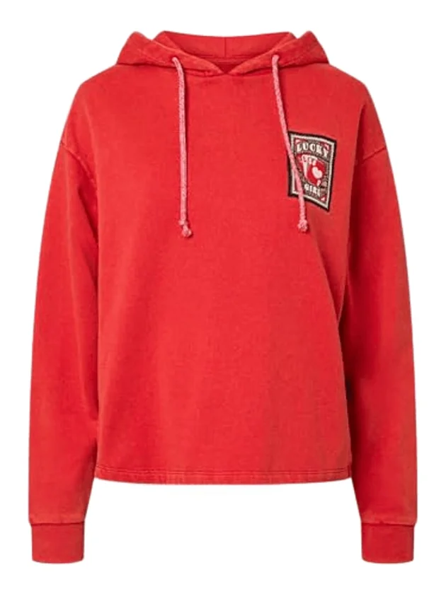 Pcchilli Ls Washed Patch Hoodie