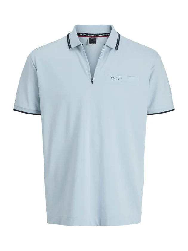 Jcofusion Branding Polo Zip Ss Sn