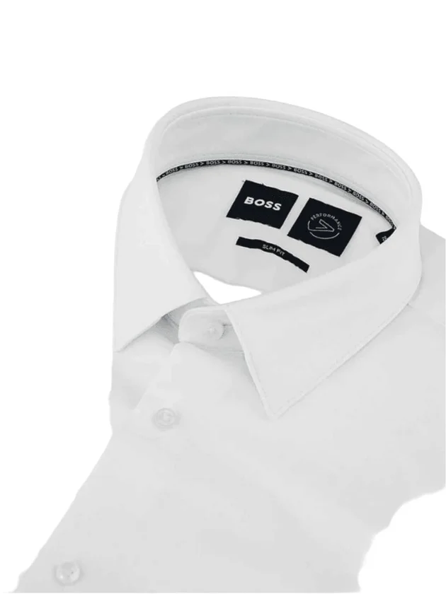 P-Hank Slim Fit Chemise Col Kent Poignets Boutonnés