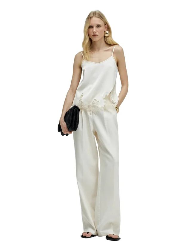 Strap Top With Adjuster And Lace Detail