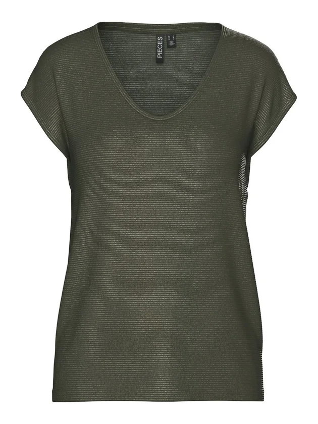 Pcbillo Tee Lurex Stripes