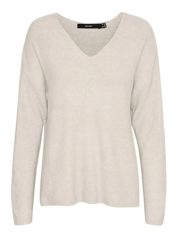 Vmcrewlefile Ls V Neck Blouse Noos