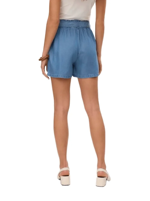 Paperbag Belt Tencel Shorts