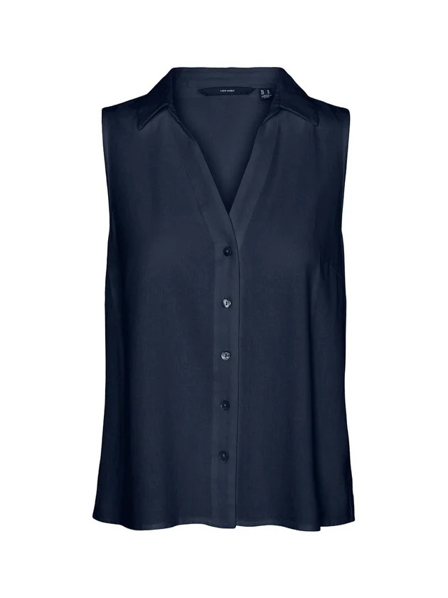 Mymo Lin Sl V Neck Shirt Wvn