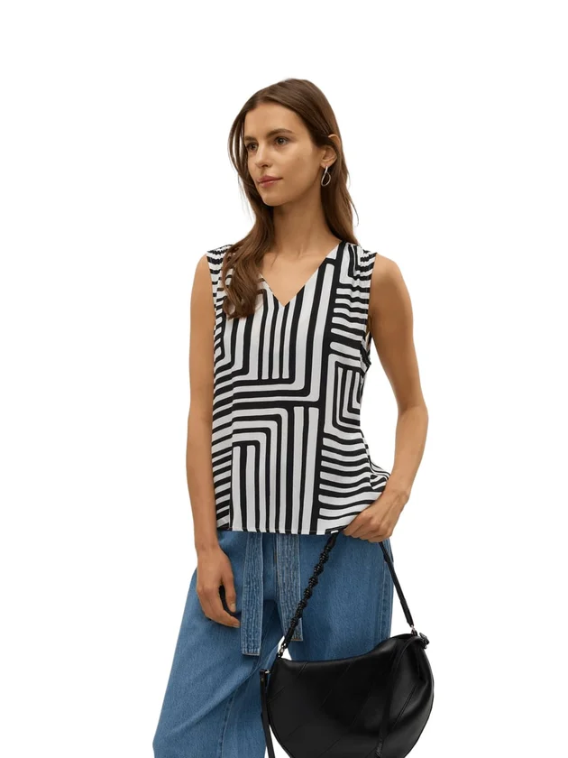 Easy Joy V Neck Top Wvn Ga